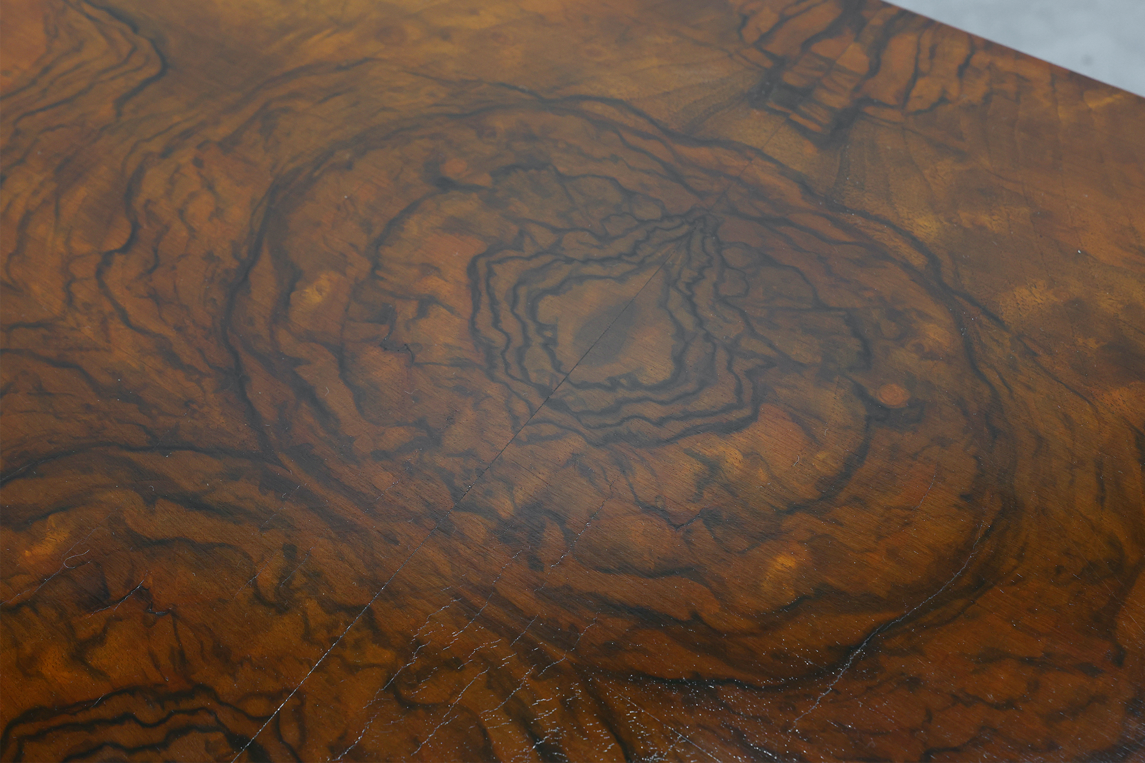 Art Deco Walnut Veneer Coffee Table, Belgium, circa 1920thumbnail